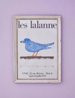 Vintage Les Lalanne Exhibition Poster in Antique Frame, France, 1975