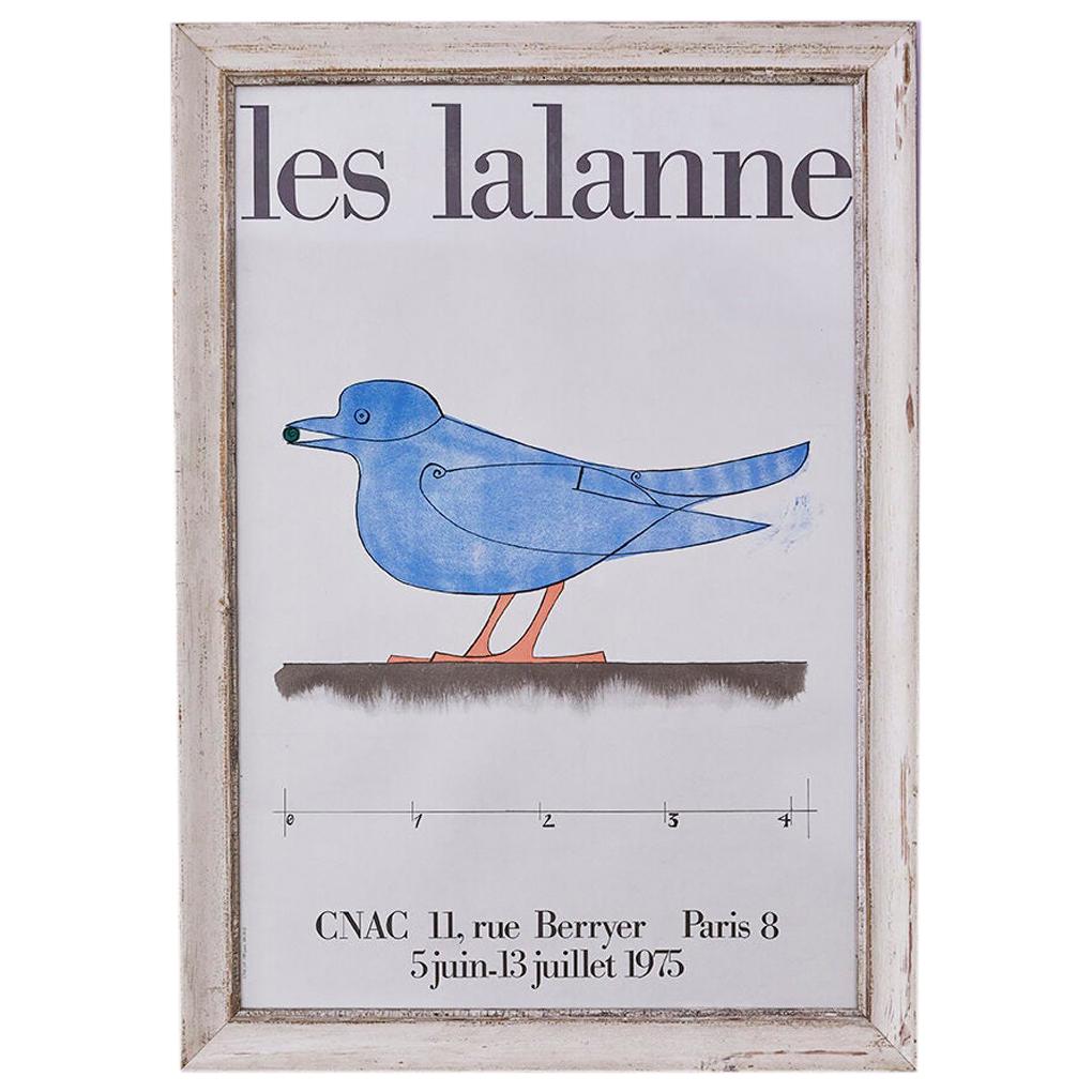Vintage Les Lalanne Exhibition Poster in Antique Frame, France, 1975