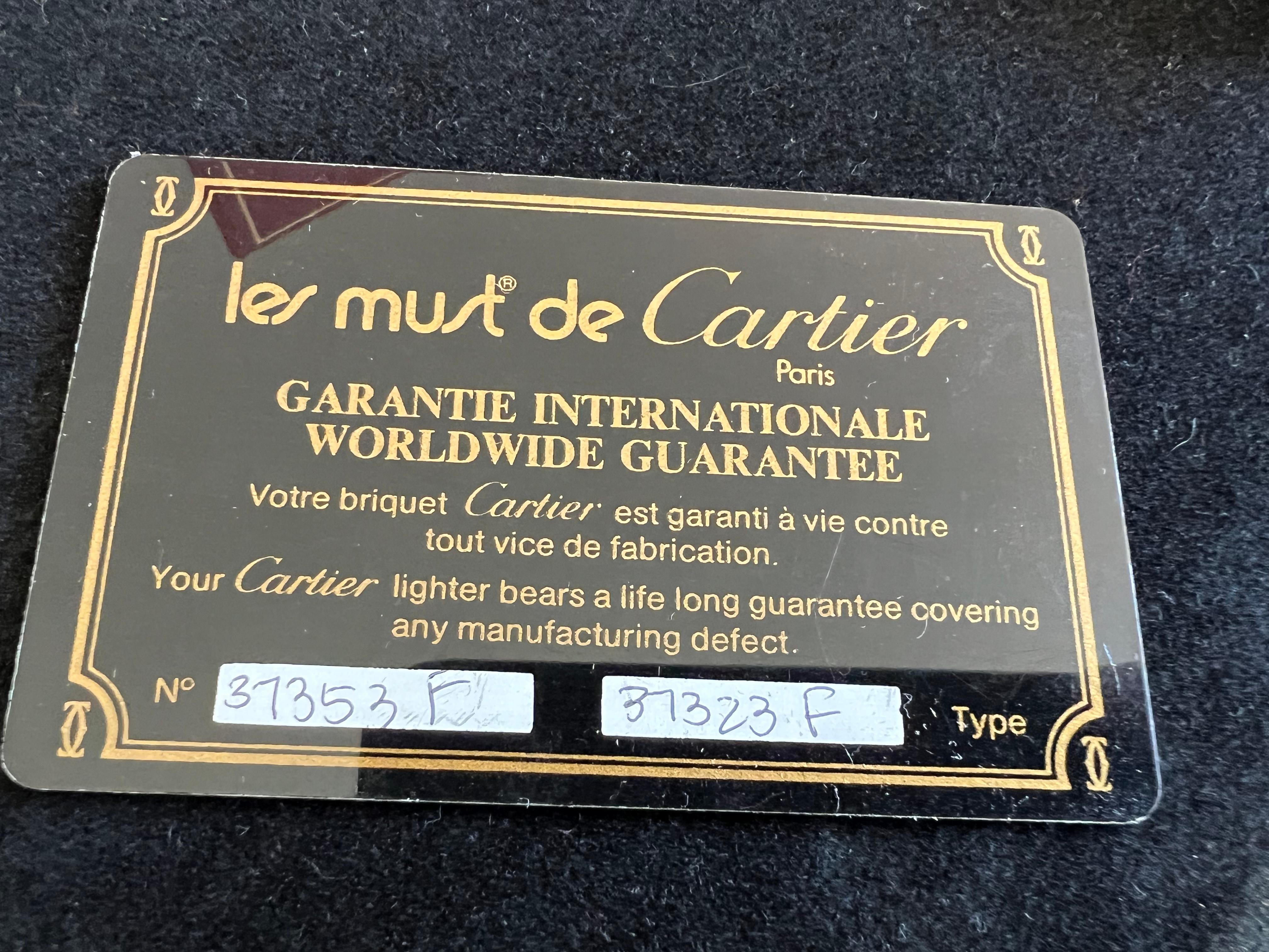 Vintage Les Must de Cartier Paris 18k vergoldetes Vintage-Leuchte mit Originalgehäuse, Vintage im Angebot 6