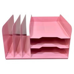 Organizador Vintage Combo Porta Cartas/Entrada Bandeja - Reacabado en Rosa
