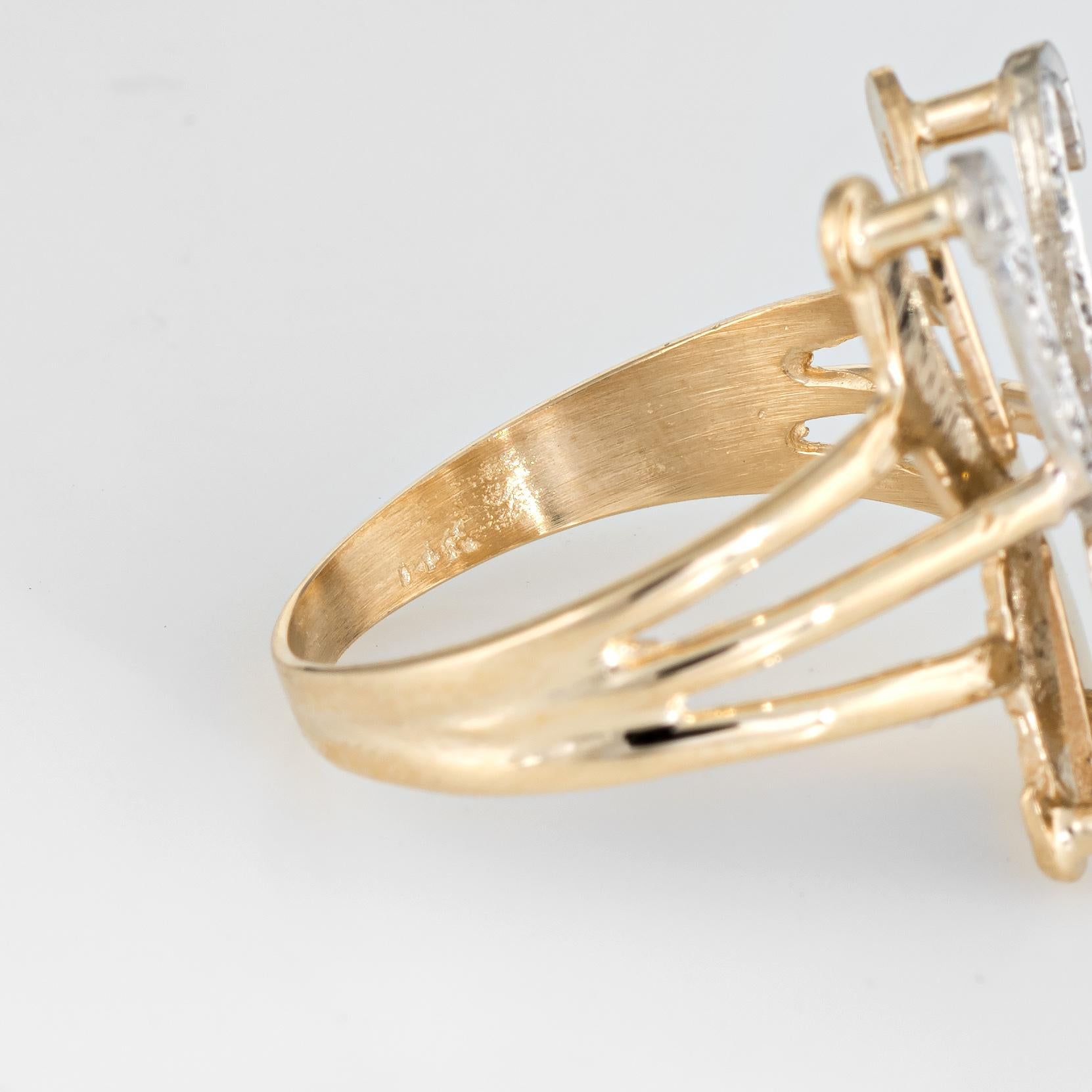 Vintage Letter K Initial Ring 14 Karat Yellow Gold Estate Fine Script Jewelry In Excellent Condition In Torrance, CA