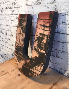 Vintage Letter U, 1950s