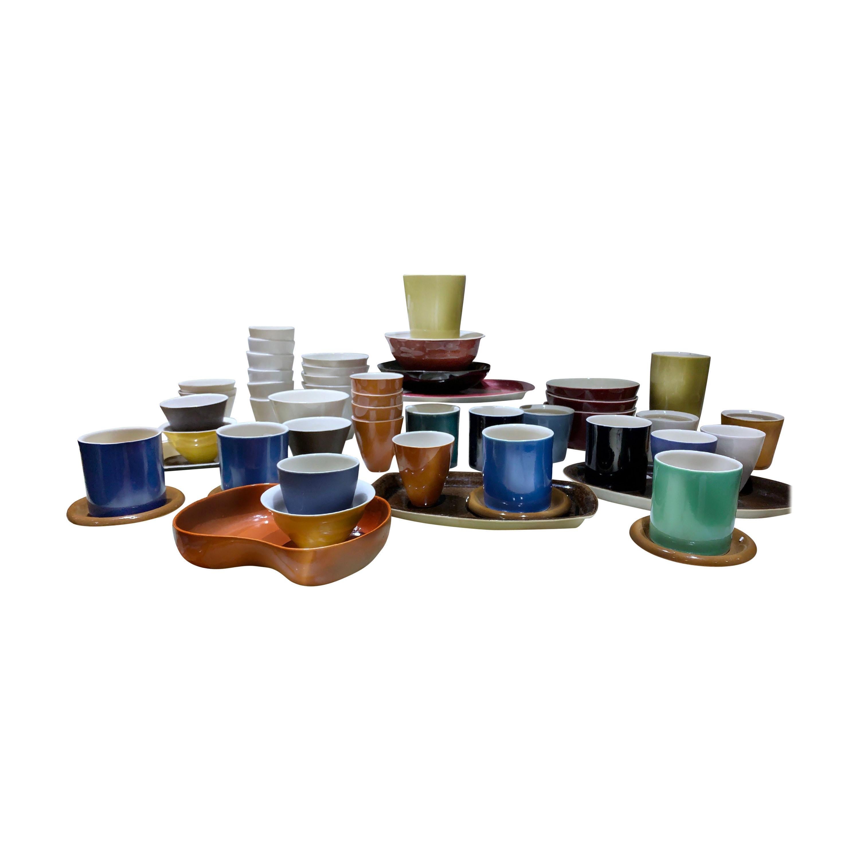 Lietzke Studio Porcelain Tableware Set, Midcentury Modern Art Pottery Ceramics