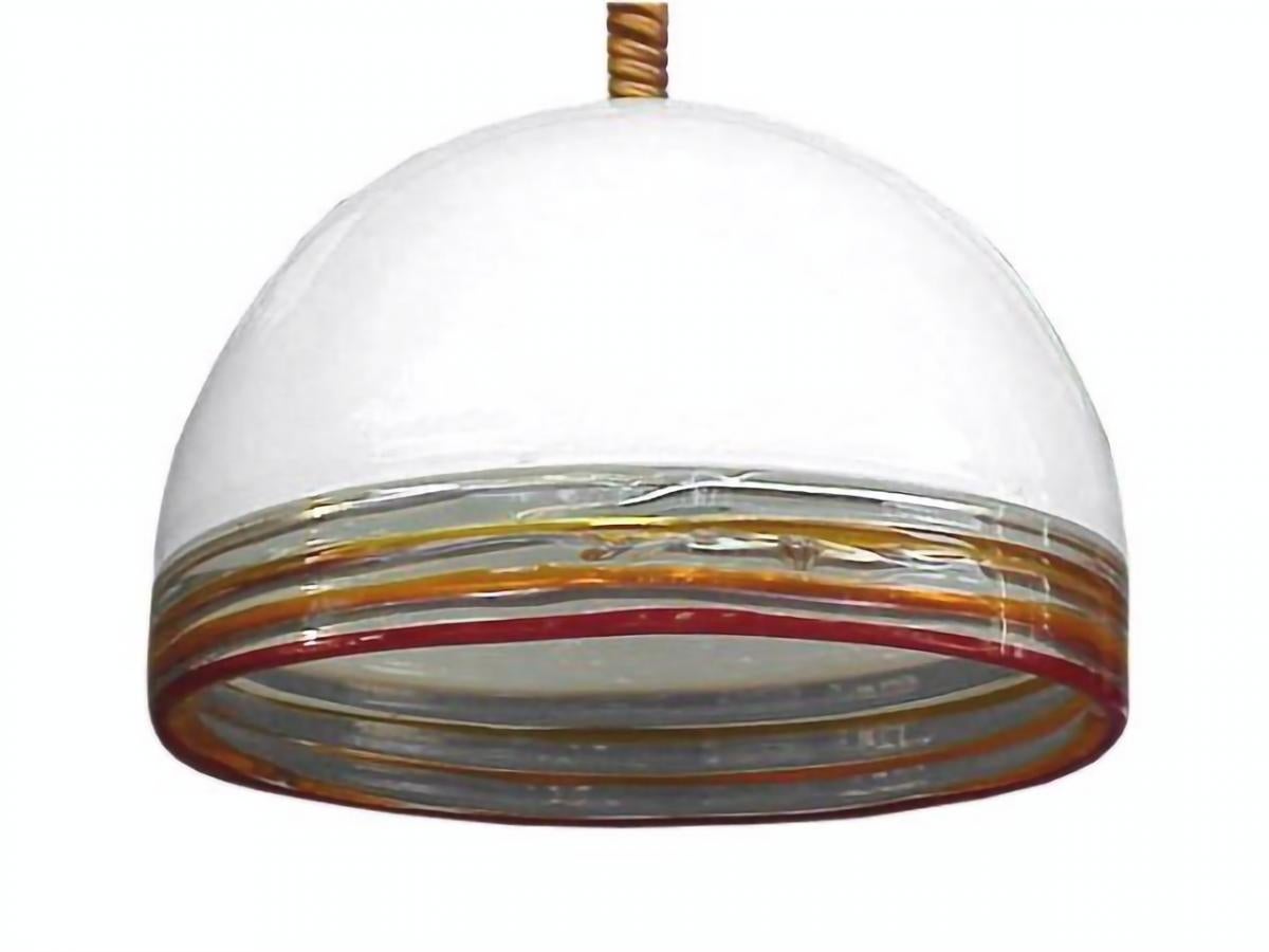 Italian Vintage Leucos Ceiling Lamp in Glass Febo by Robert Pamio, 1970 For Sale