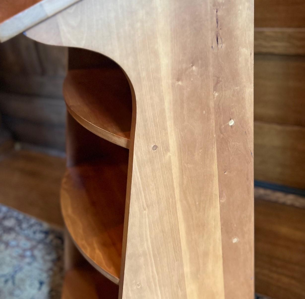 Vintage Levenger Cherrywood Belmont Library Stand/Lectern with 3 Shelves In Good Condition In Morristown, NJ