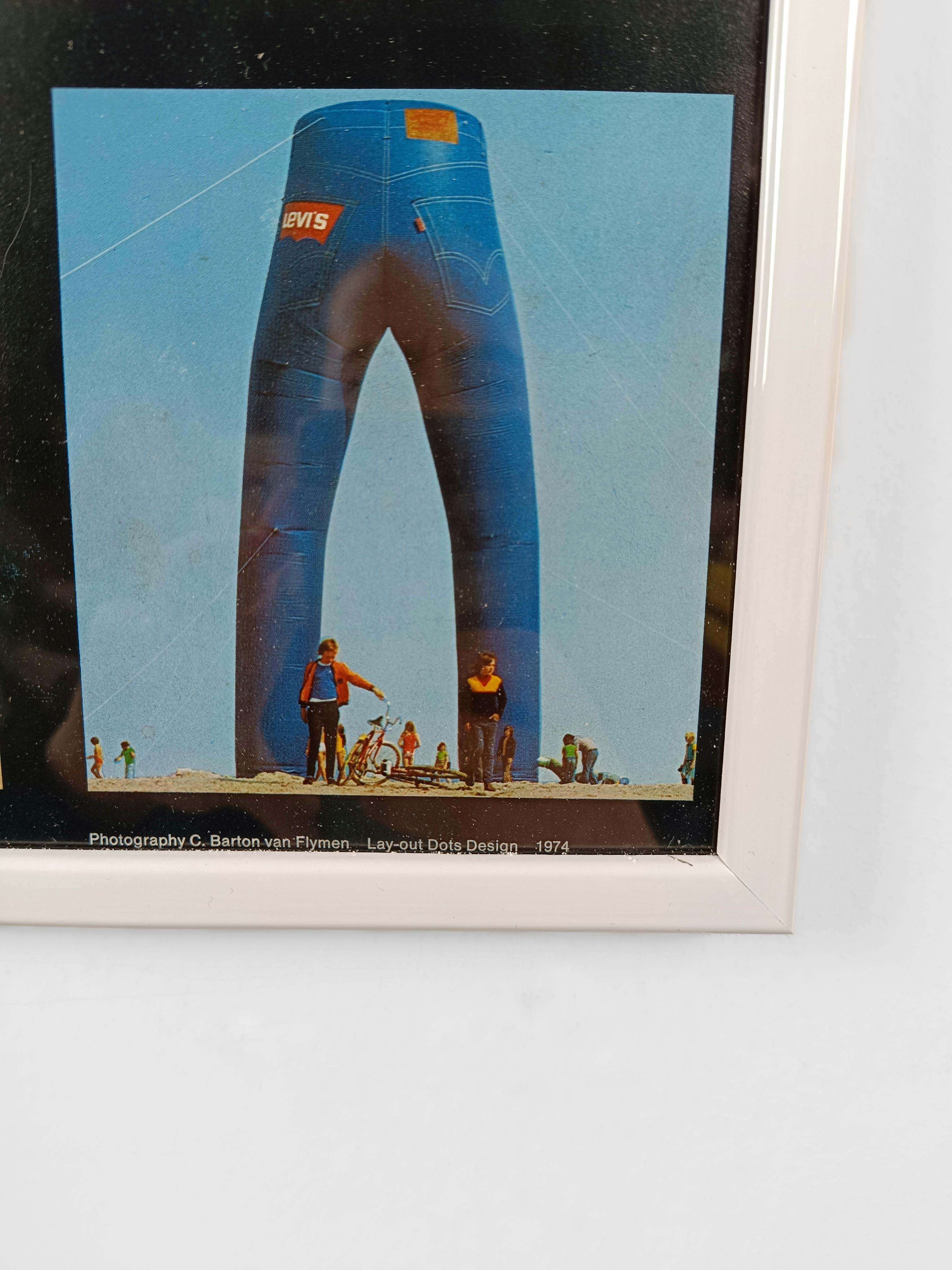 Vintage Levi's Advertising Poster from 1974, Photography by C. Barton van Flymen 1