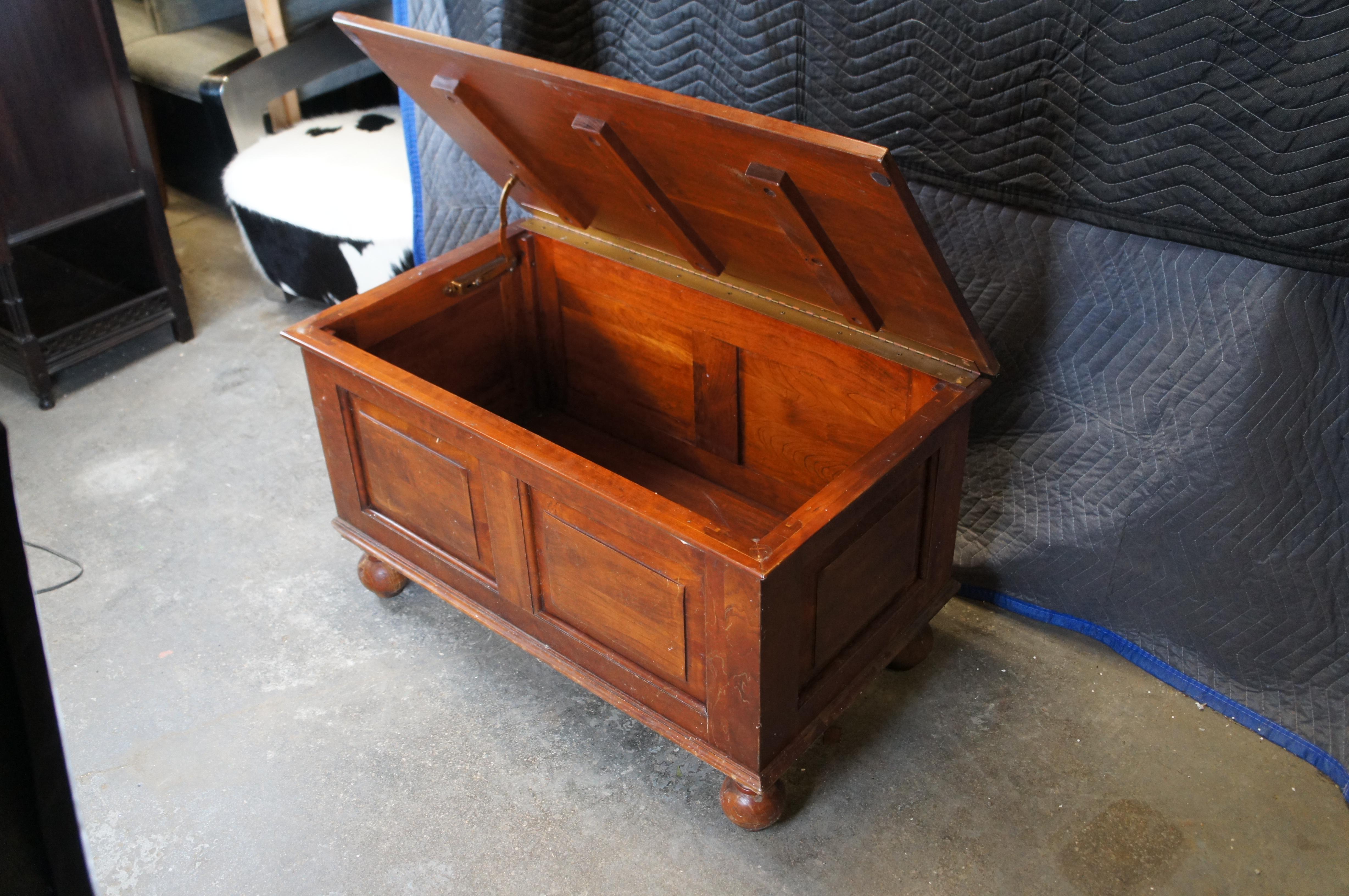 20th Century Vintage Lexington Bob Timberlake Cherry Paneled Dowry Trunk Blanket Chest 36