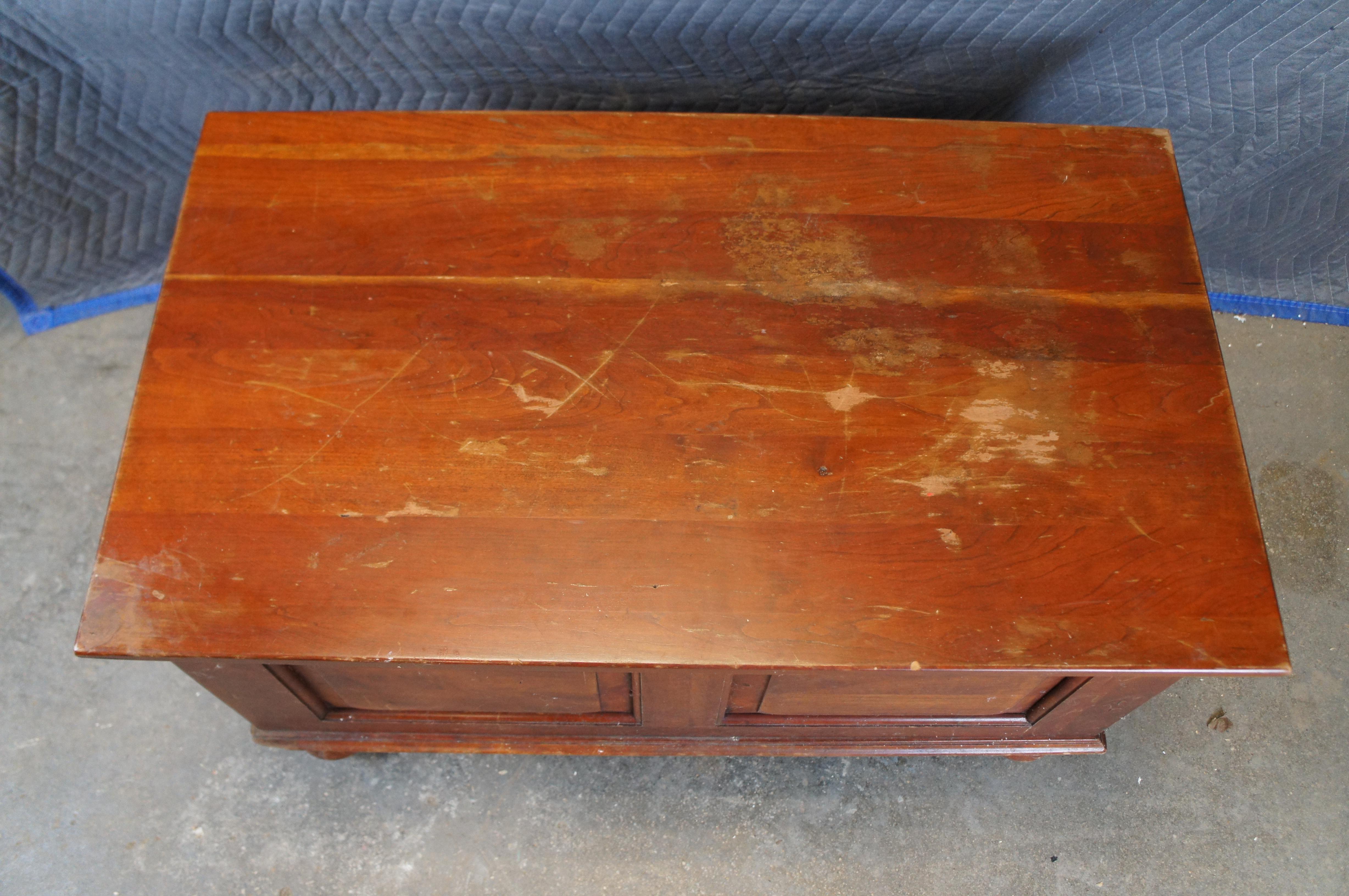 Vintage Lexington Bob Timberlake Cherry Paneled Dowry Trunk Blanket Chest 36