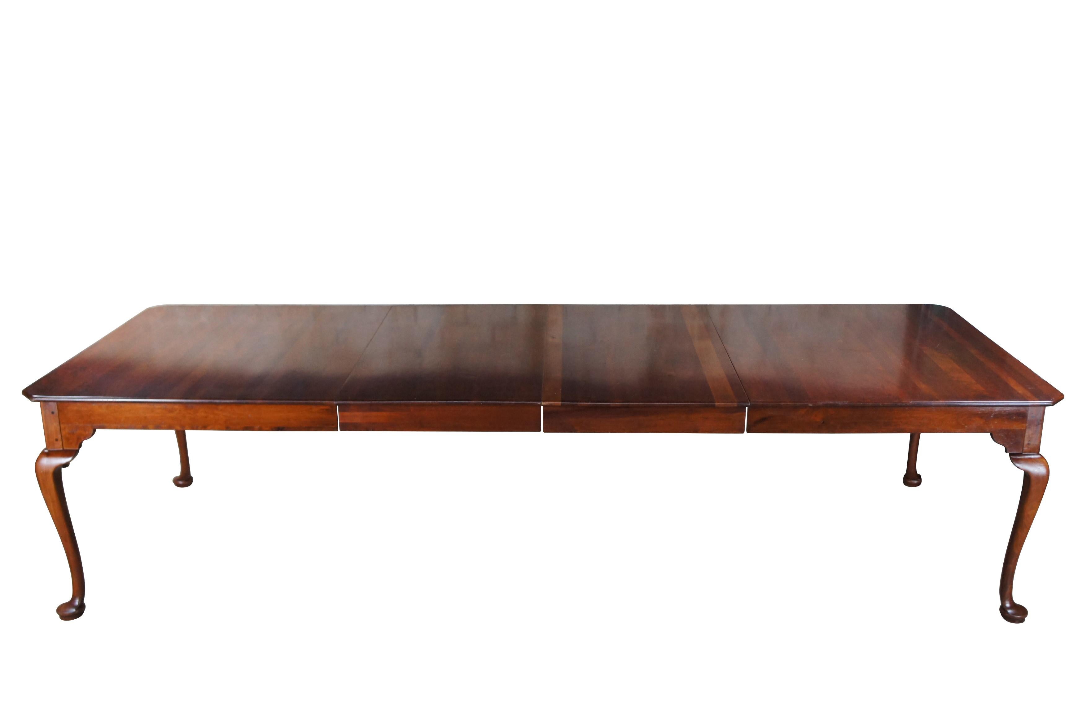 Vintage Lexington Furniture Bob Timberlake dining table. Made of solid cherry featuring Queen Anne styling with rectangular form 2 drawers and custom glass top. 833-879.

Dimensions:
45