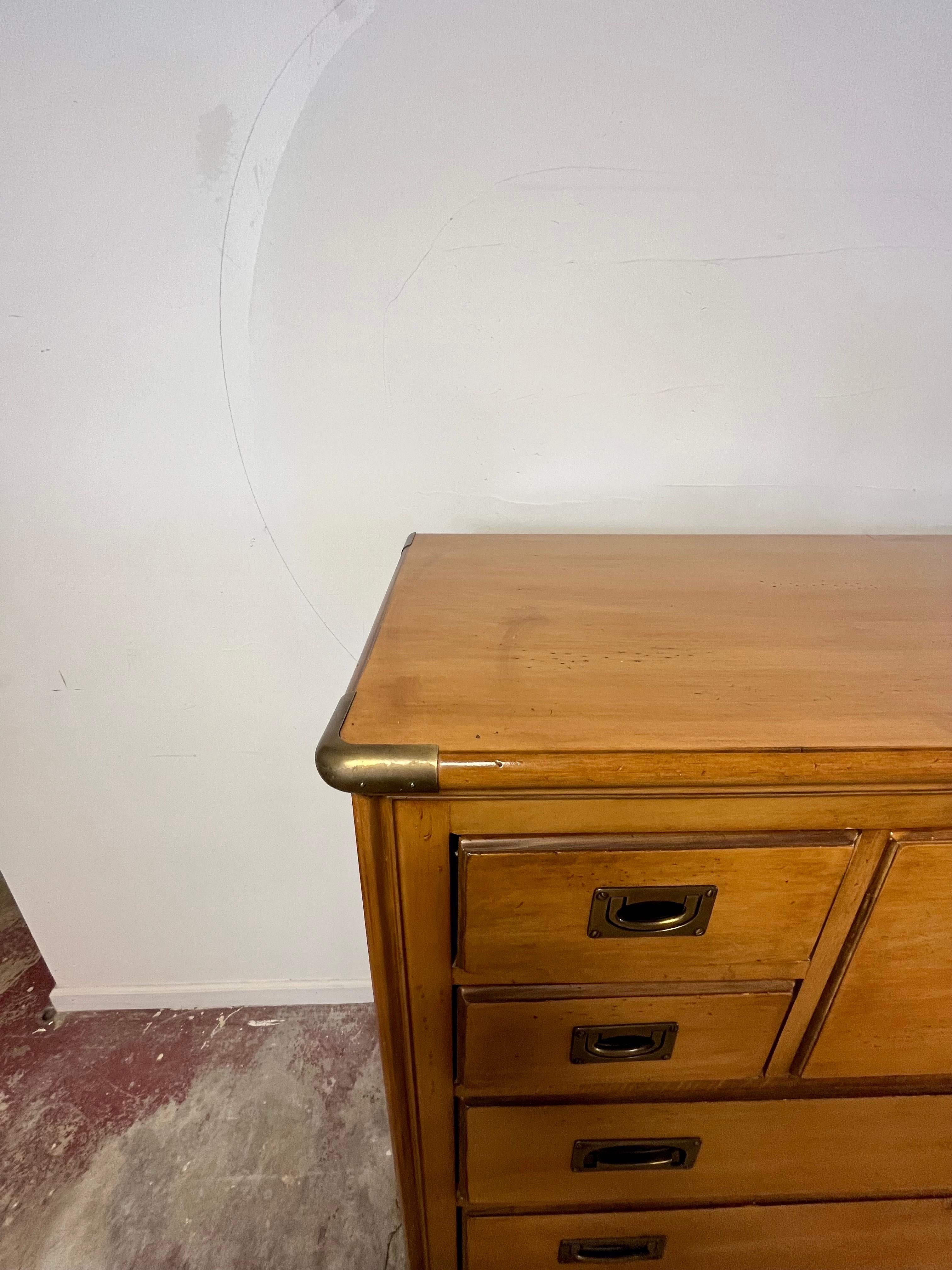 Vintage Lexington Furniture Campaign Dresser Nautica Collection In Good Condition In W Allenhurst, NJ