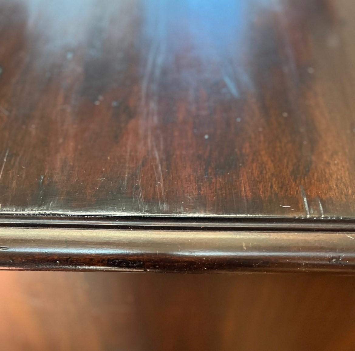 Vintage Lexington Furniture Solid Walnut Console with Three Drawers and Shelf 3