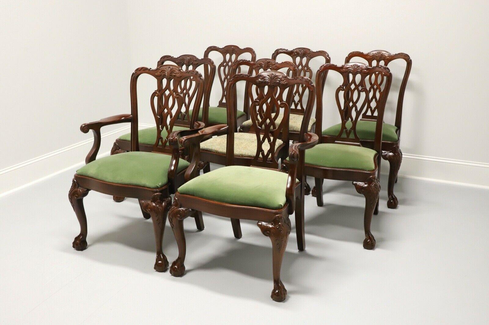 LEXINGTON Solid Mahogany Chippendale Style Ball in Claw Dining Chairs - Set of 8 7