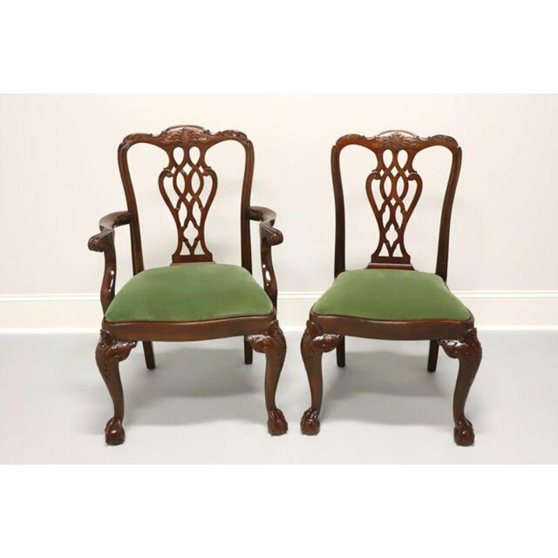 American LEXINGTON Solid Mahogany Chippendale Style Ball in Claw Dining Chairs - Set of 8