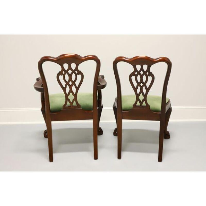 20th Century LEXINGTON Solid Mahogany Chippendale Style Ball in Claw Dining Chairs - Set of 8