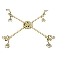 Vintage LFS Ltd English Sheffield Brass Tone Metal Expandable Footed Trivet