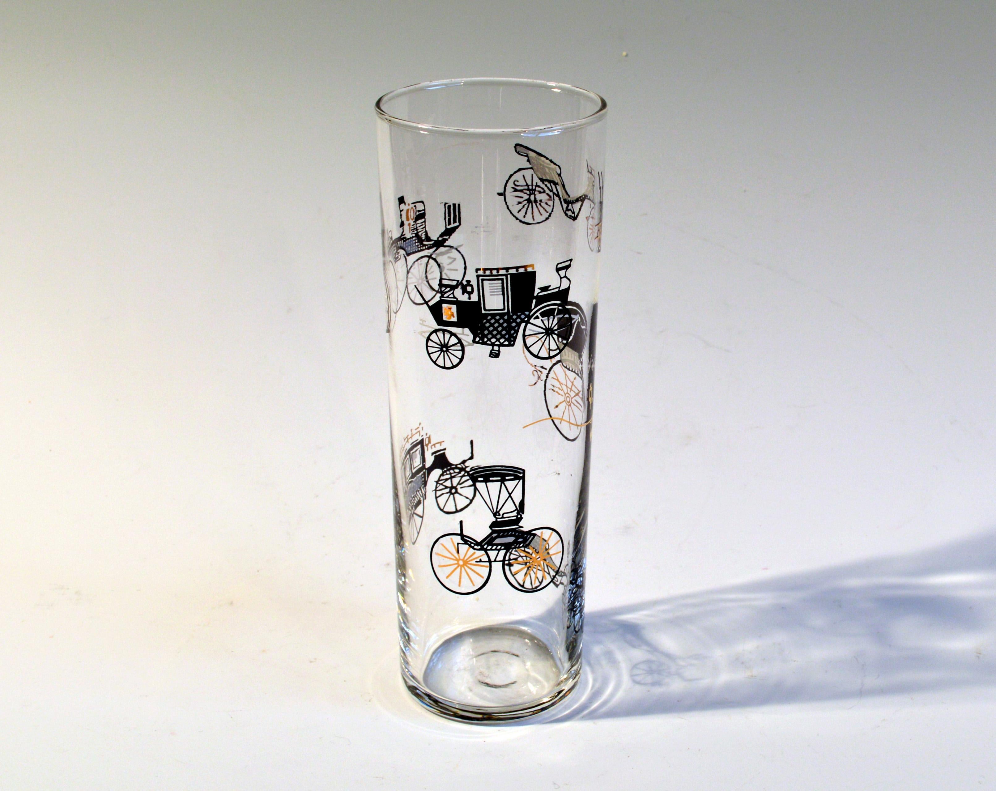 Mid-Century Modern Verres de bar Libbey des années 50, Curio Line conçu par Freda Diamond en vente