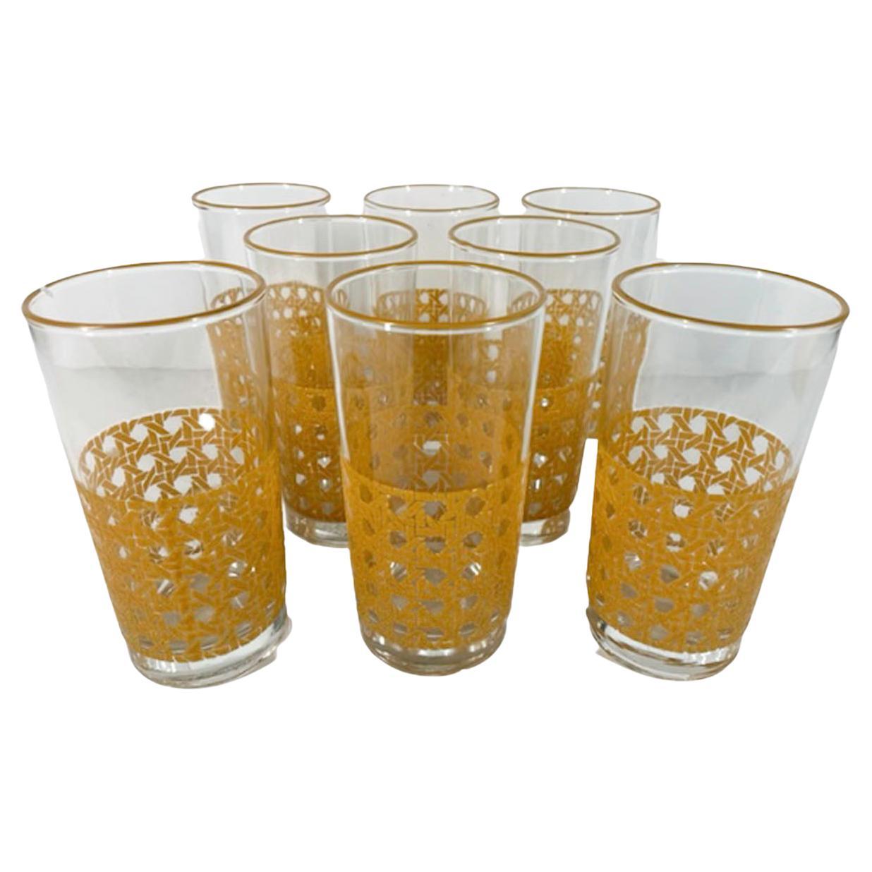 Vintage Libbey Glass Co., Cane Pattern, Highball Glasses