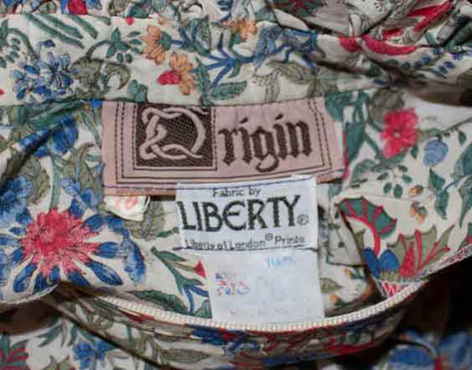 Women's or Men's Vintage Liberty Lawn Cotton Floral Dress For Sale