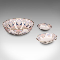 Vintage Liberty London Serving Set, English Ceramic, Ianthe Pattern, Tableware