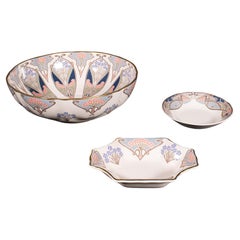 Vintage Liberty London Serving Set, English Ceramic, Ianthe Pattern, Tableware