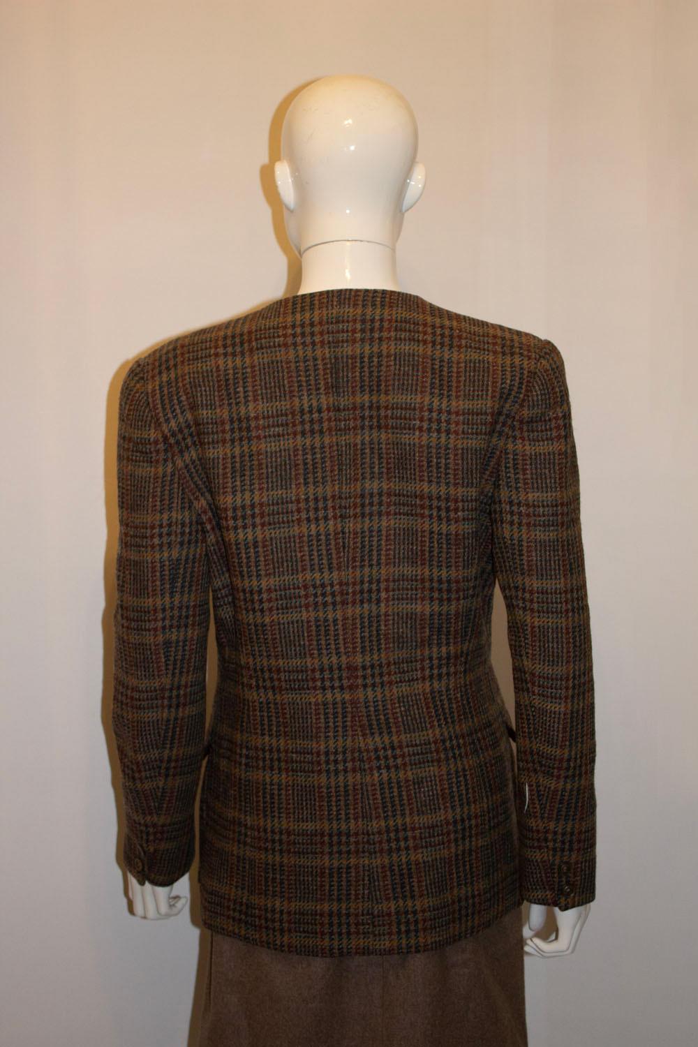  Vintage Liberty of London Brown Wolle Rock Anzug Damen im Angebot