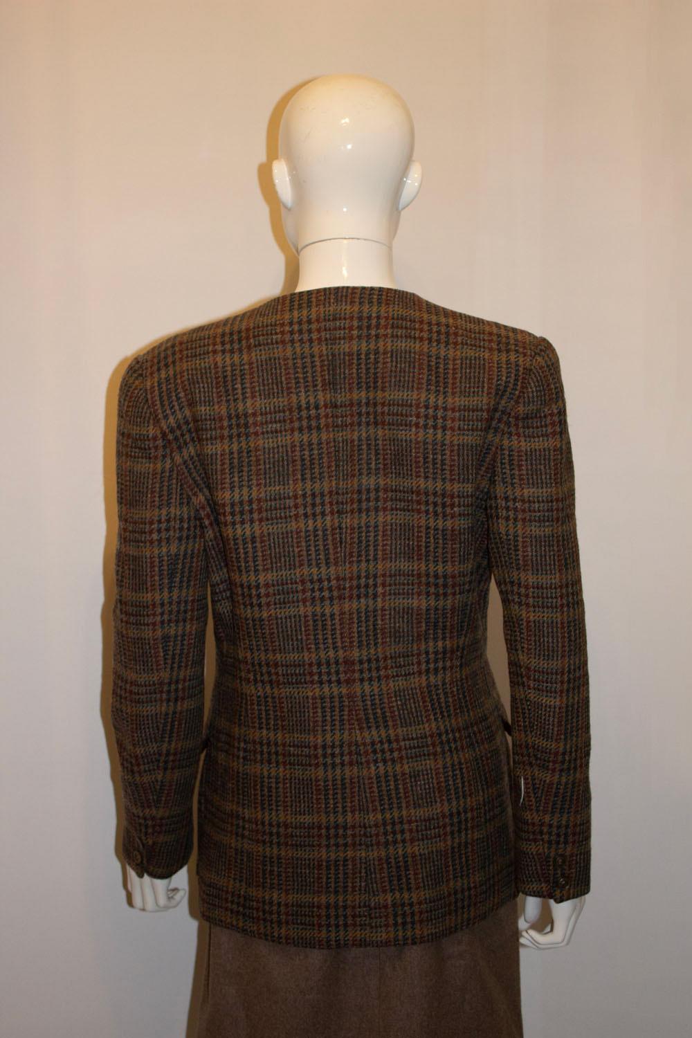 Women's Vintage Liberty of London Brown Wool Skirt Suit For Sale