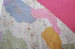 Vintage Liberty of London Scarf Pillow with Irish Linen Barbie Purple Pin