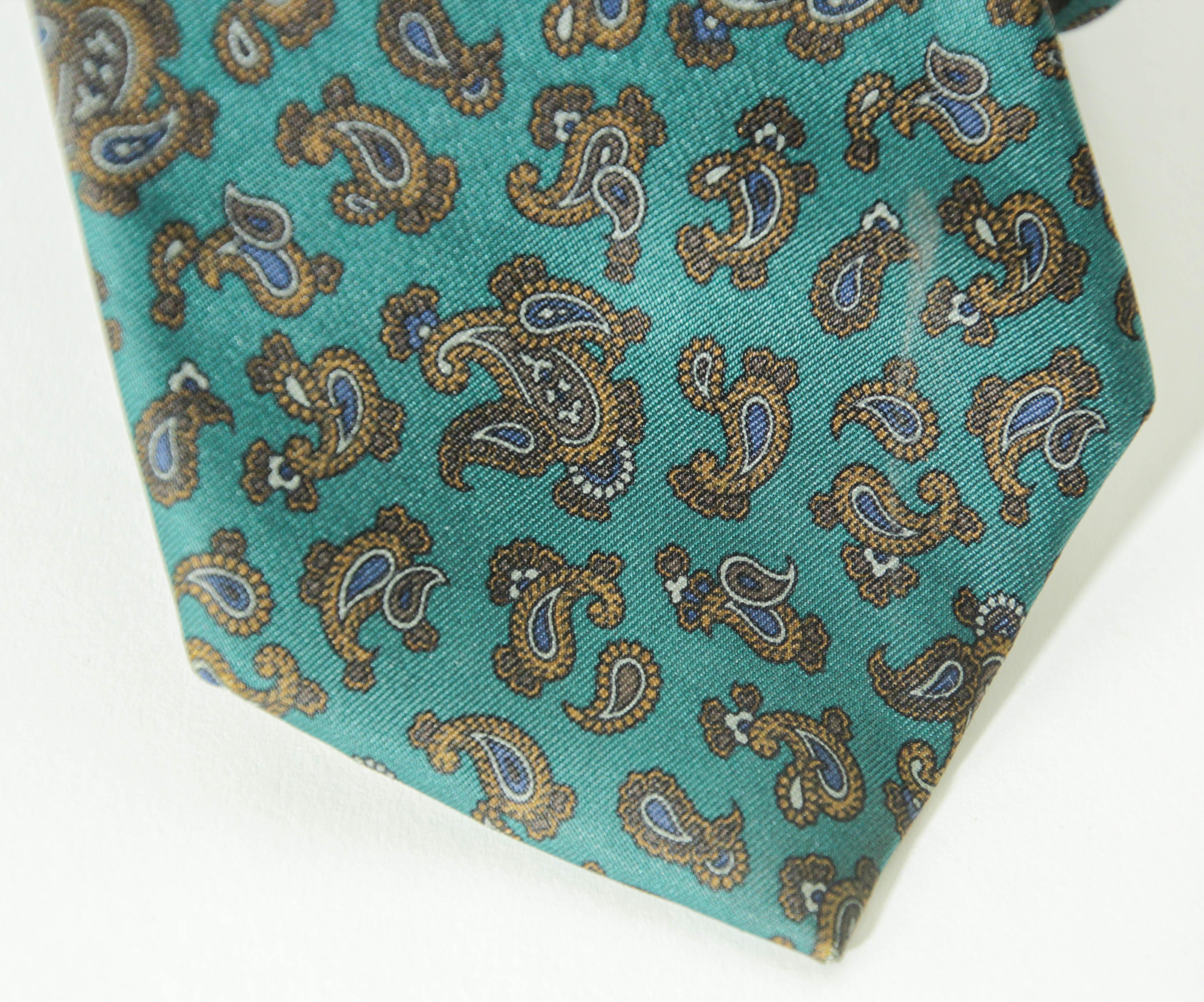 Men's Vintage LIBERTY of London Silk Tie With Paisley Motifs Men NeckTie For Sale