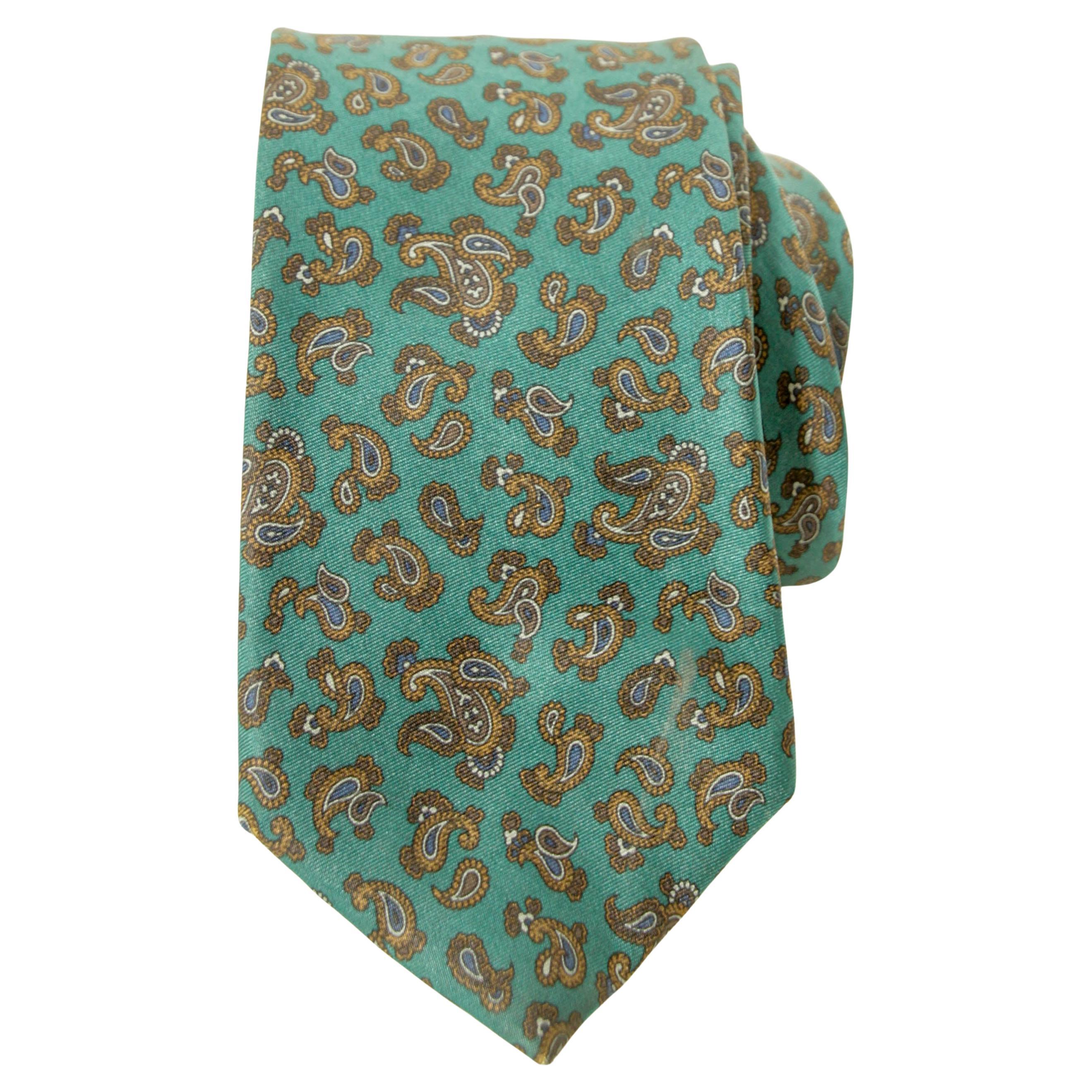 Vintage LIBERTY of London Silk Tie With Paisley Motifs Men NeckTie For Sale