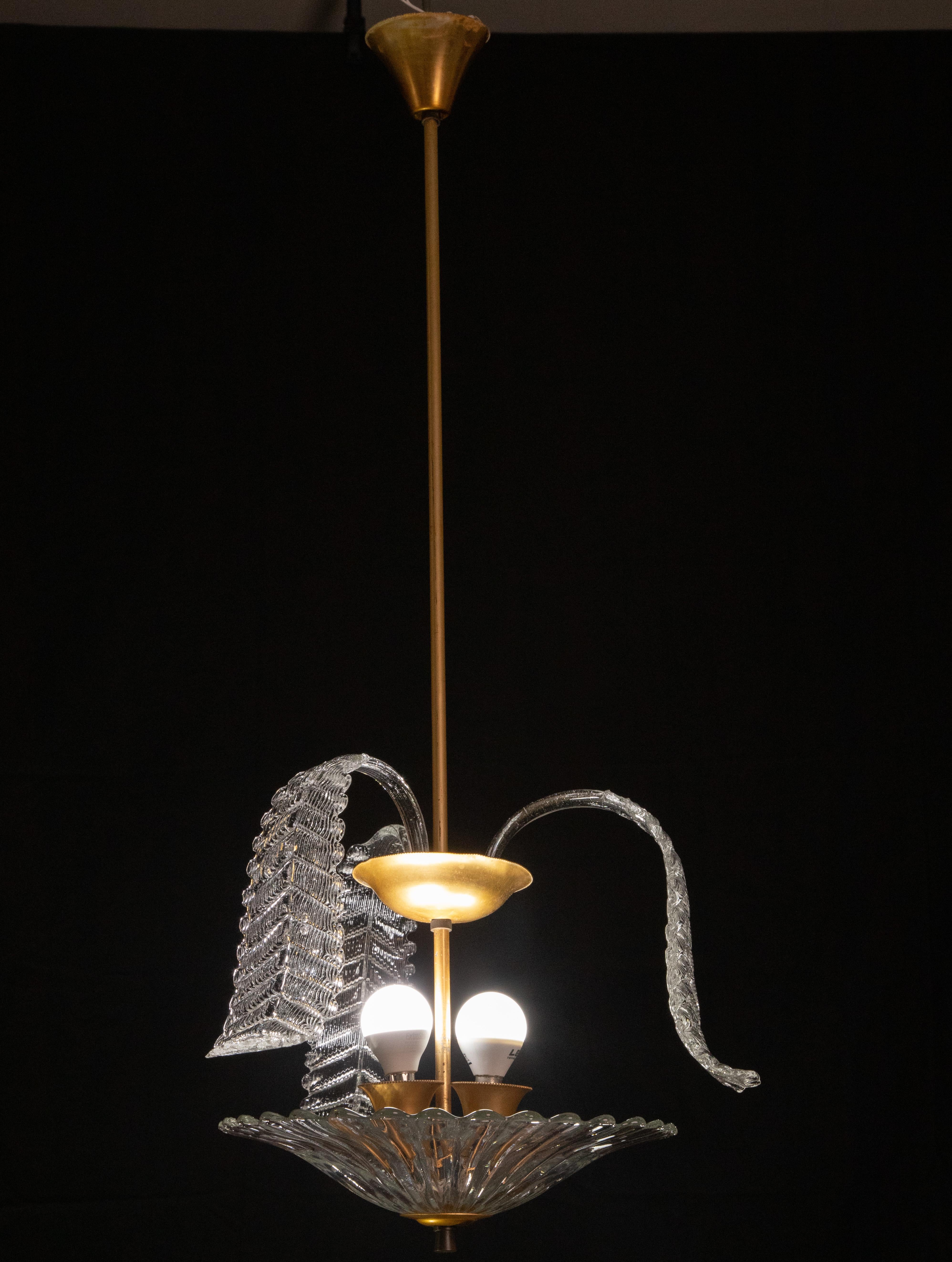 Murano Glass Chandelier from Barovier e Toso.

Period: 1950s

Height 90 cm, diameter 45 centimetres.

Possible to rewire for Usa.