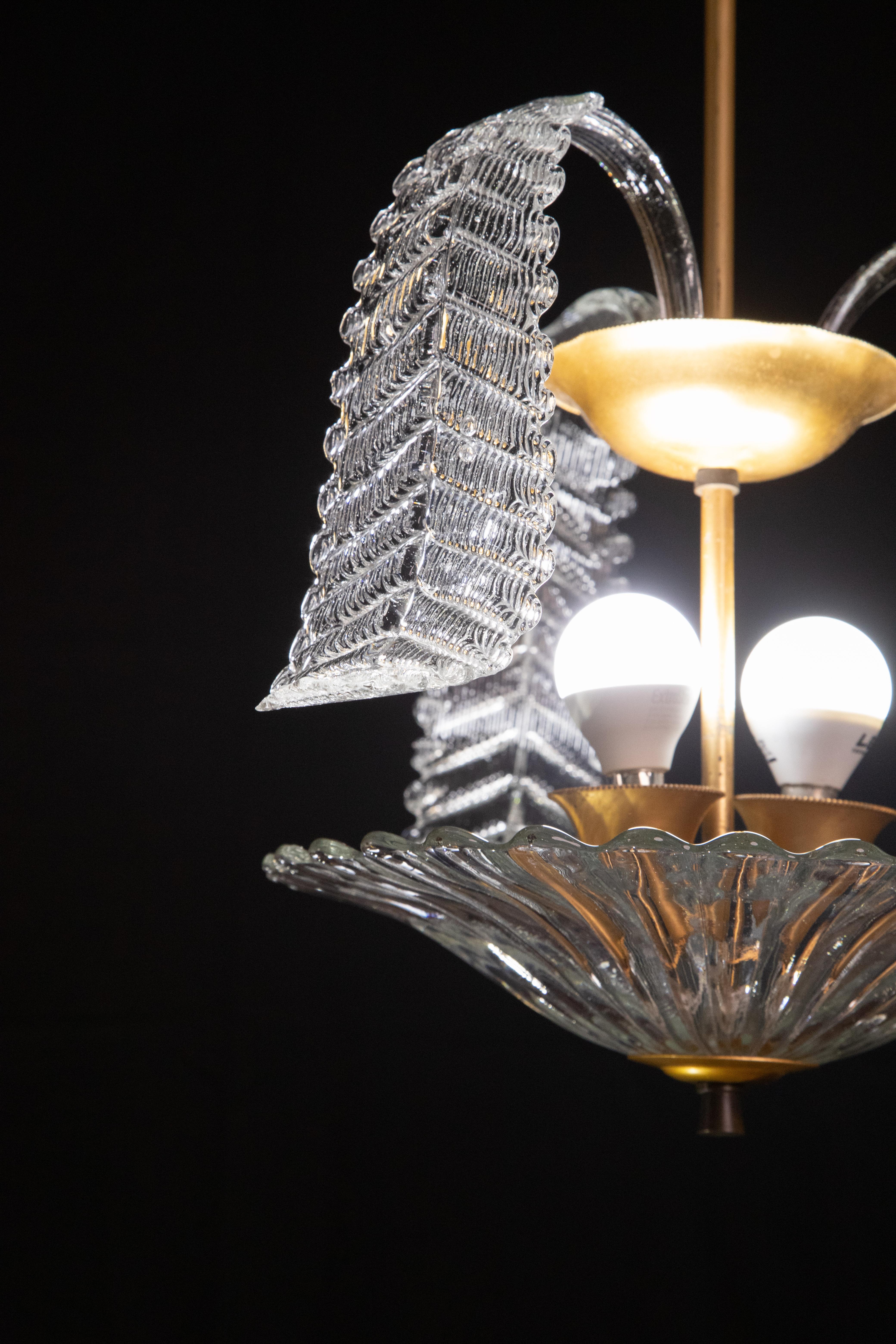 Mid-20th Century Vintage Liberty Pendant Light by Barovier & Toso, 1950 For Sale
