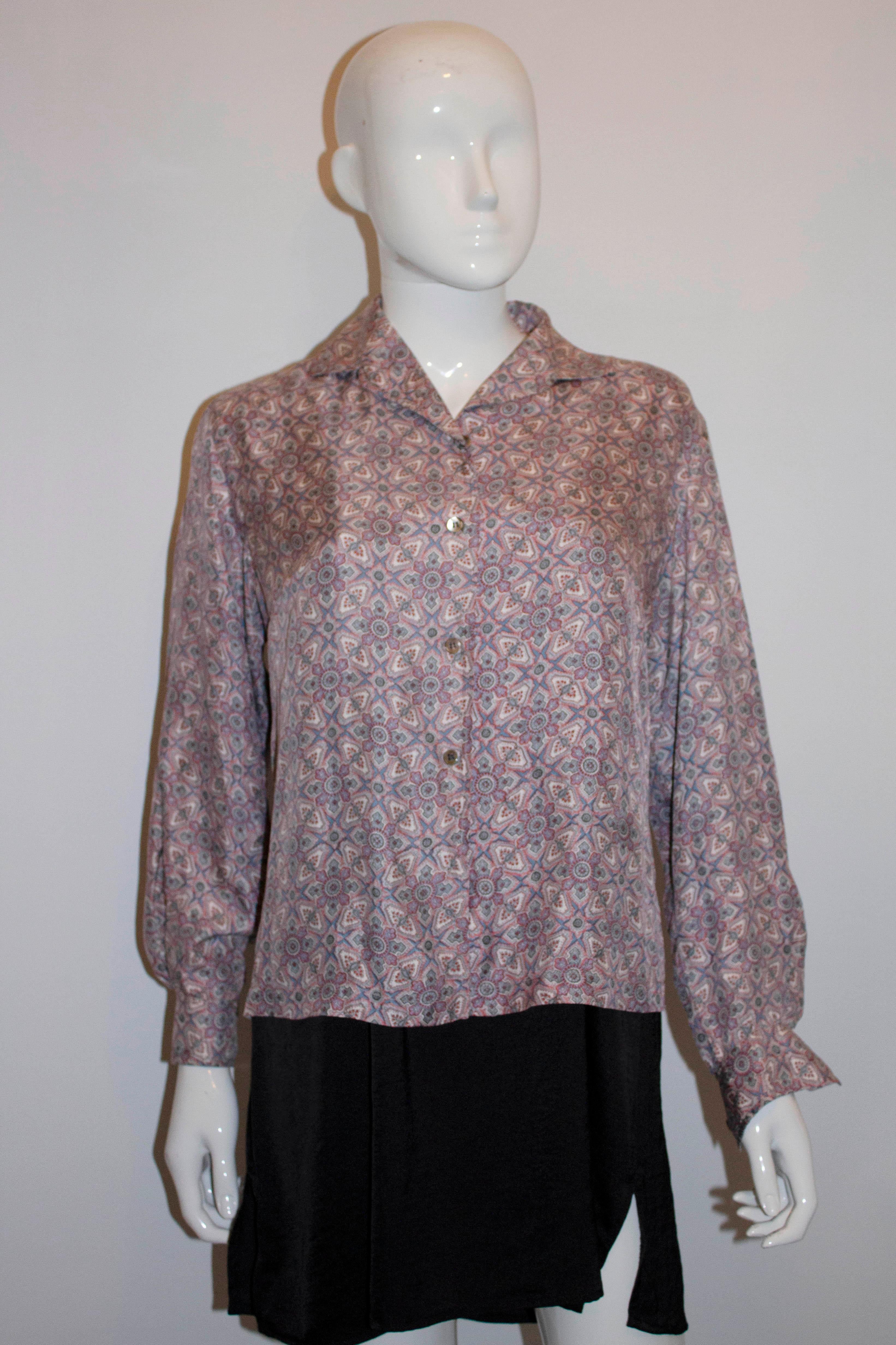 liberty print blouse