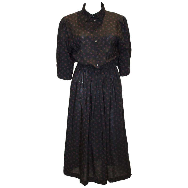 Vintage Liberty Print Wool Dress at 1stDibs