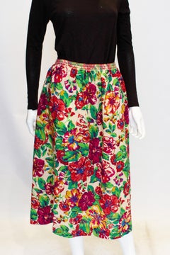 Vintage Liberty Print Wool Skirt