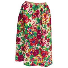 Retro Liberty Print Wool Skirt