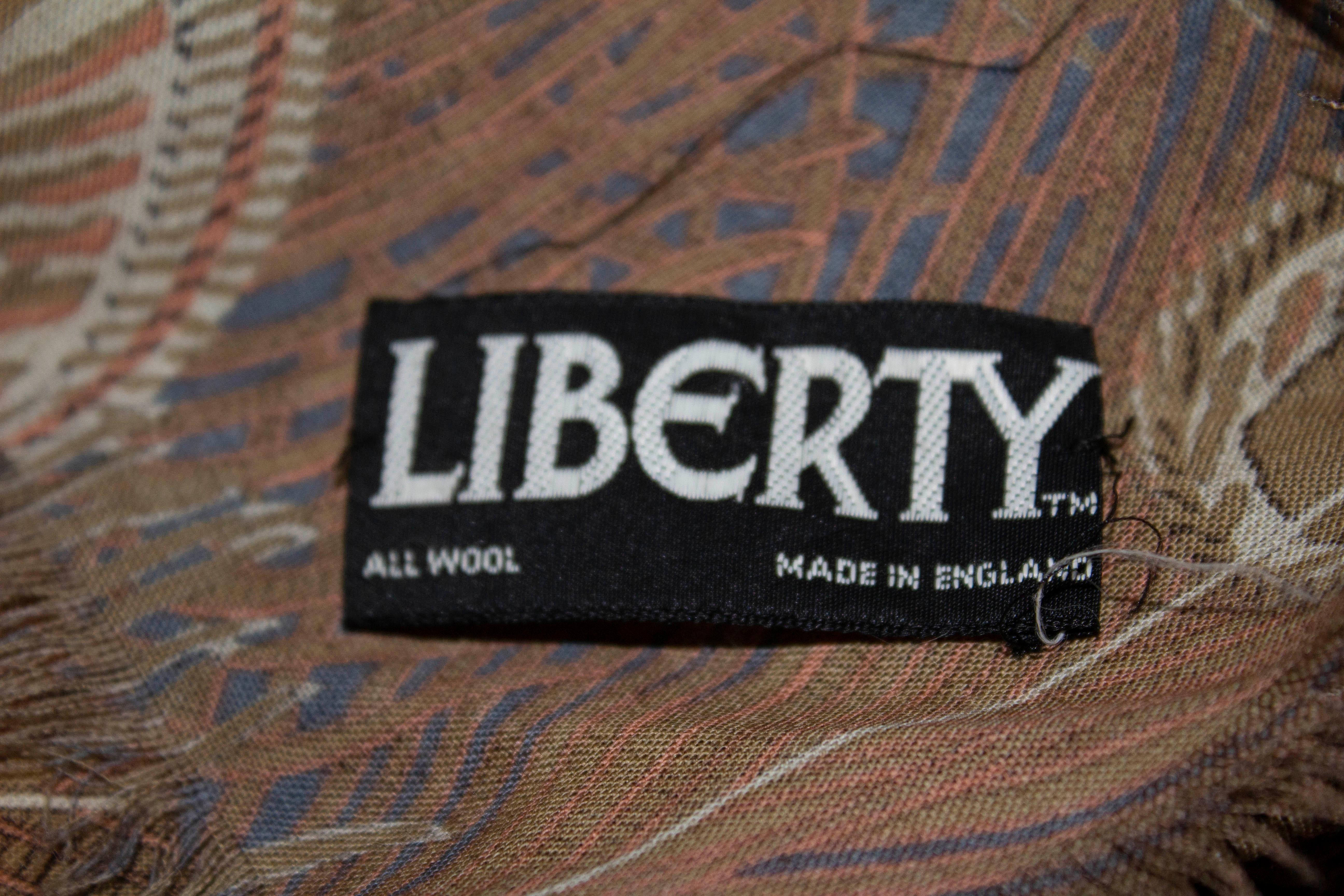 Brown Vintage Liberty Wool Scarf