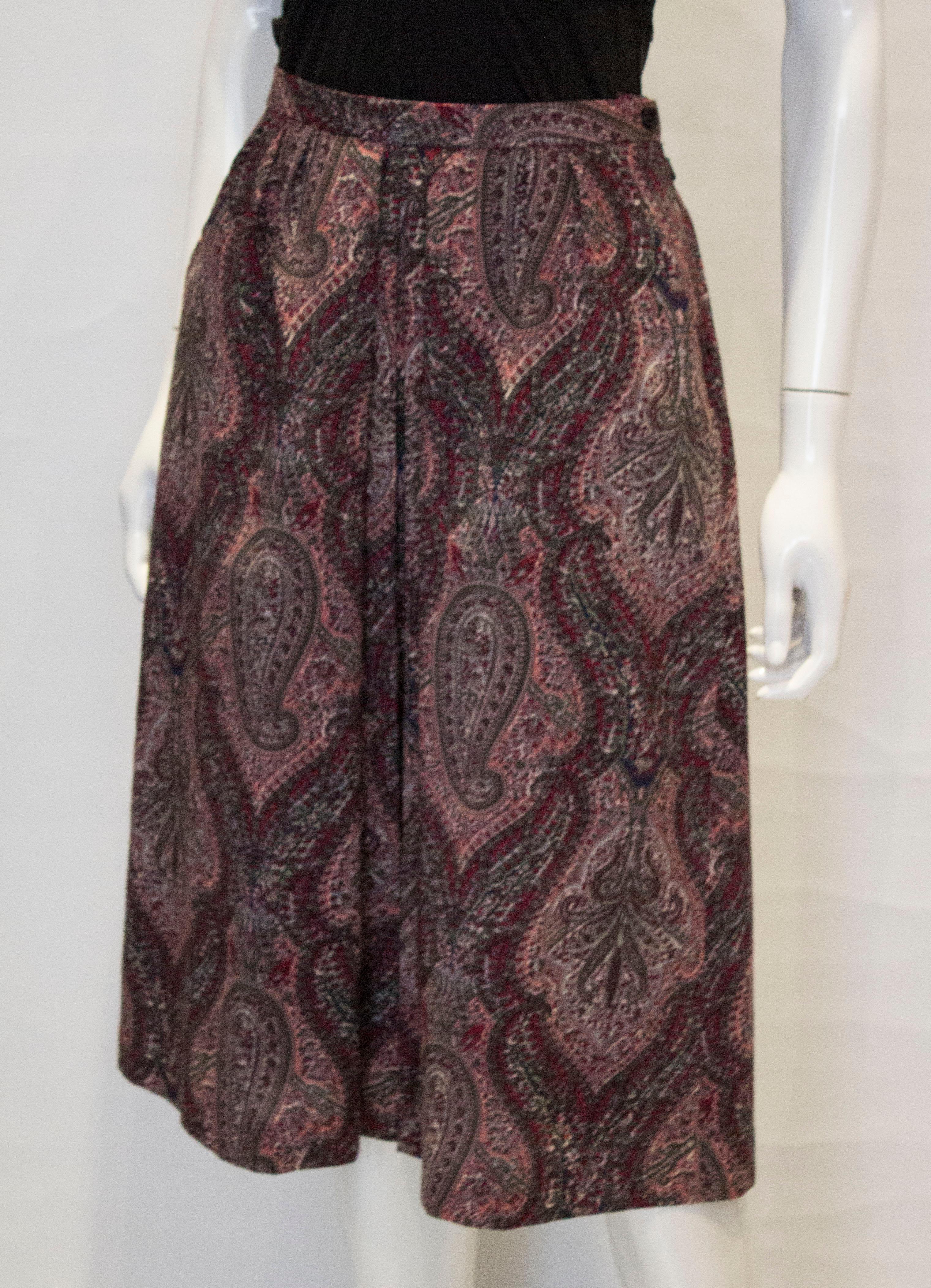 Vintage Liberty Wool Skirt In Good Condition For Sale In London, GB
