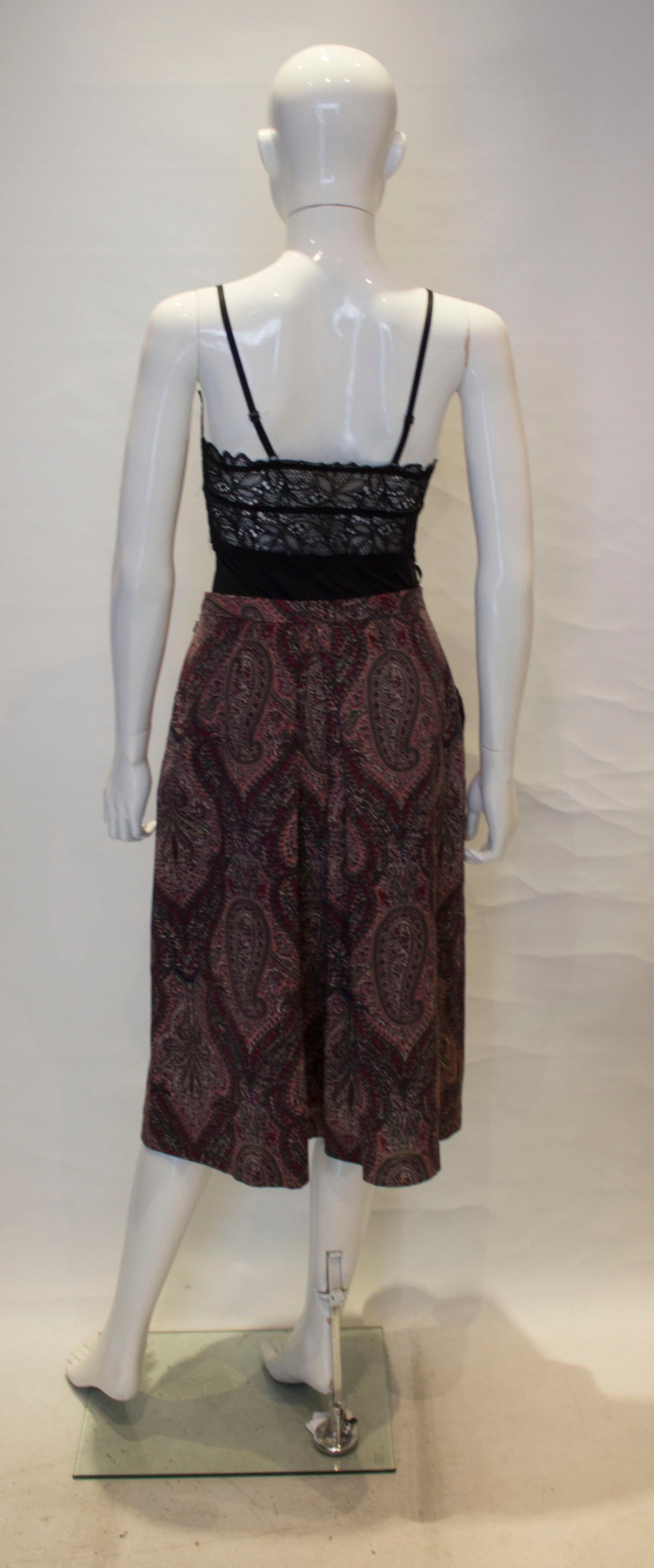 Vintage Liberty Wool Skirt For Sale 3