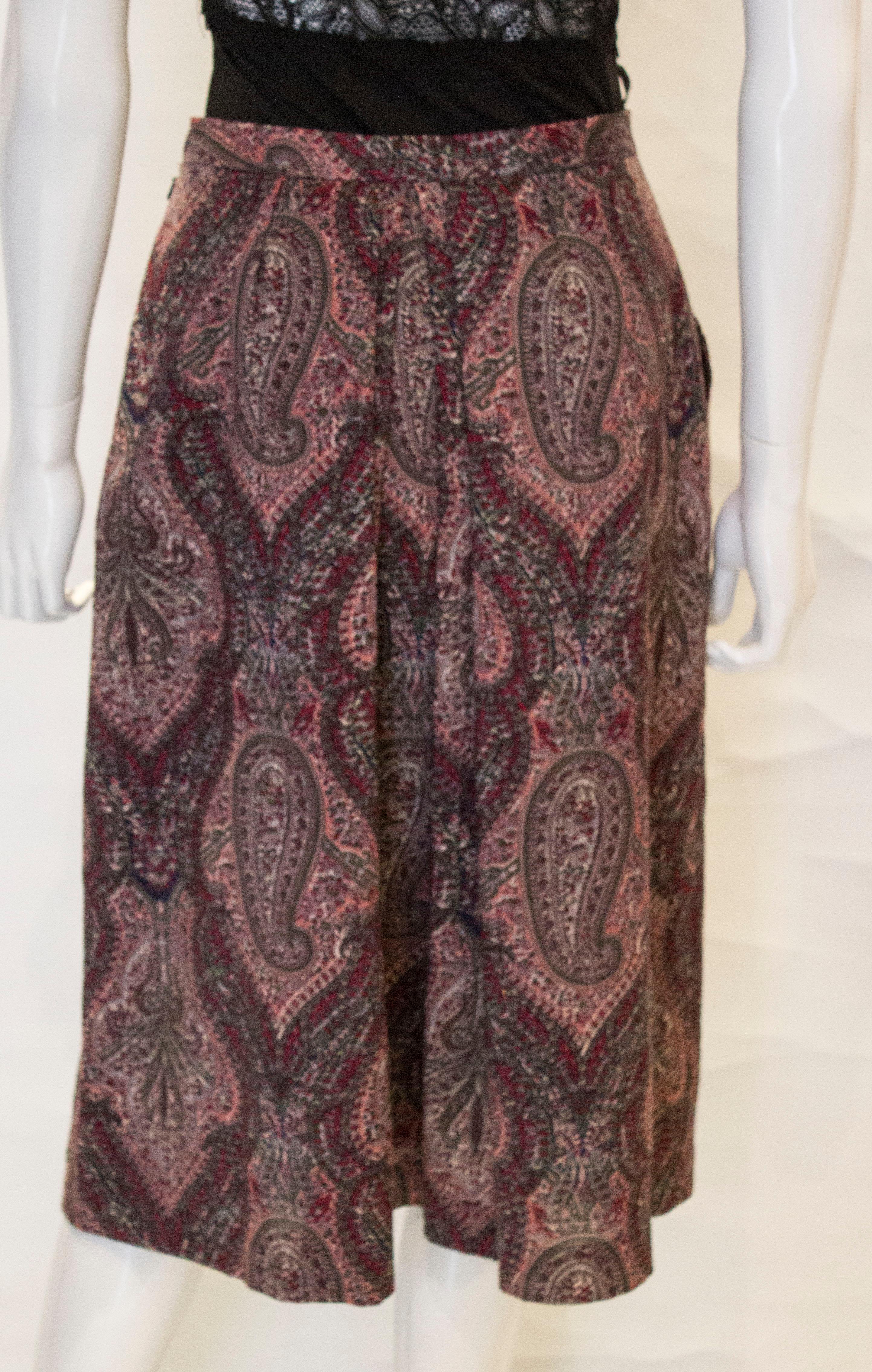 Vintage Liberty Wool Skirt For Sale 4