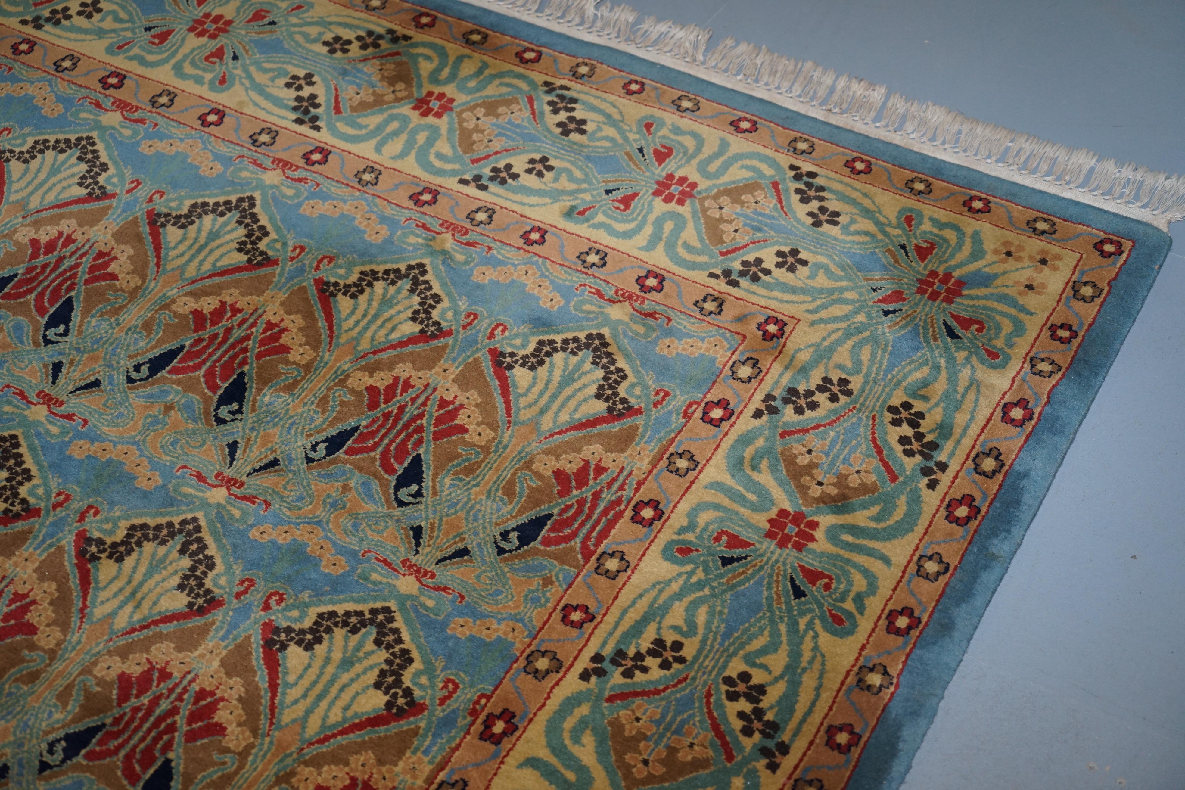 Vintage Liberty's London Ianthe Made in India 100% Wool Pile Kaimuri Rug Carpet 6