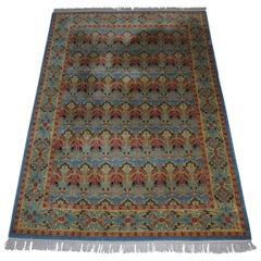 Vintage Liberty's London Ianthe Made in India 100% Wool Pile Kaimuri Rug Carpet