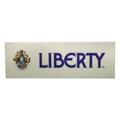 Vintage Libertys of London Retail Store Sign Sterling Silver Display Counter