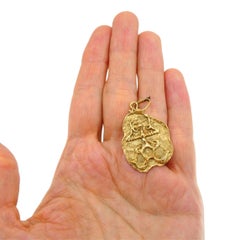 Vintage Libra Pendant 14k Gold Astrological Jewelry