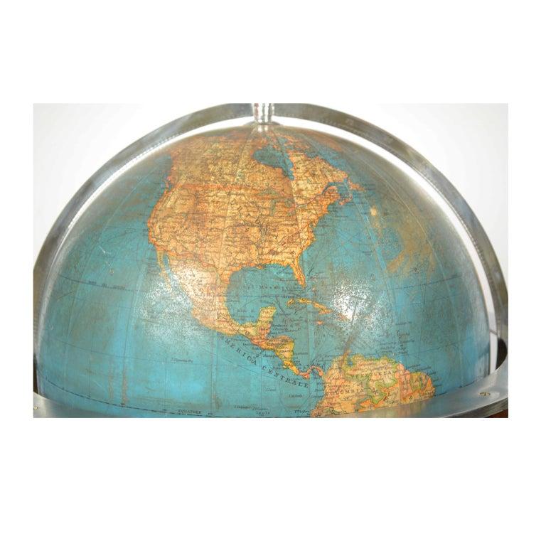 Vintage Library Terrestrial Globe Designed by Vallardi Milan, Early 1950s 5