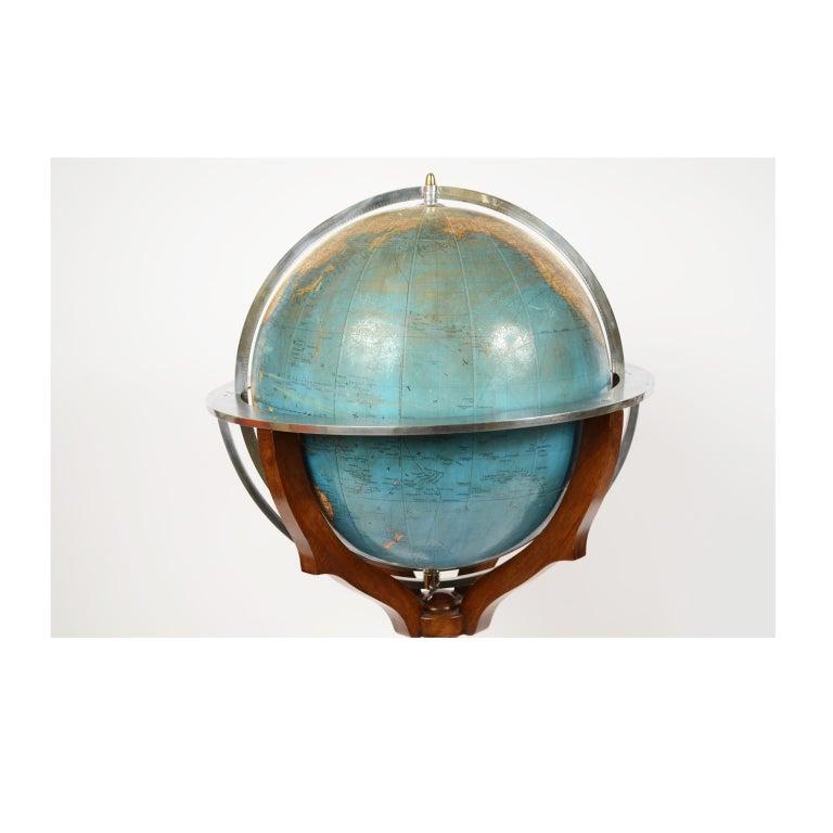 Mid-20th Century Vintage Library Terrestrial Globe Designed by Vallardi Milan, Early 1950s