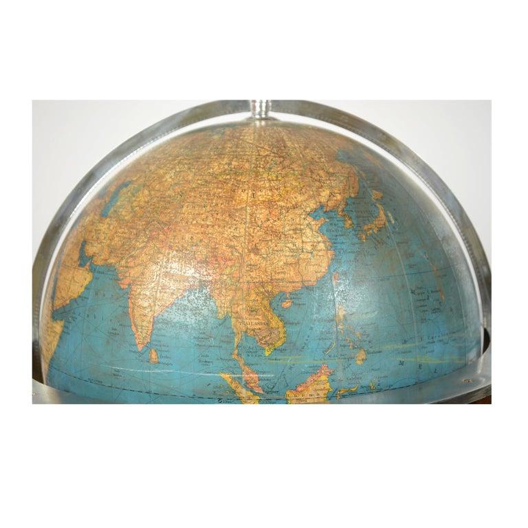 Vintage Library Terrestrial Globe Designed by Vallardi Milan, Early 1950s 4