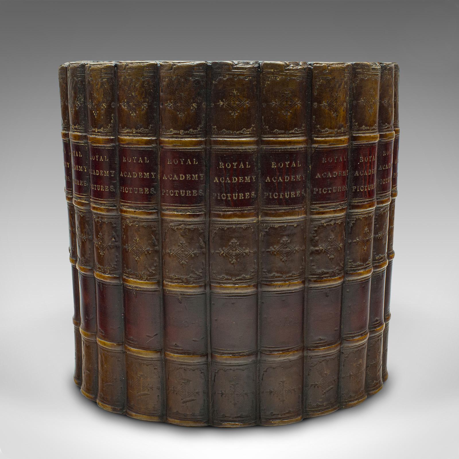 Meuble de rangement de bibliothèque vintage, anglais, composite, panier à effet de livres, salle d'étude Bon état - En vente à Hele, Devon, GB