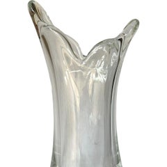 Grand vase transparent signé Licio Zanetti de Murano