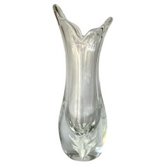 Vintage Licio Zanetti Large Murano Signed Clear Vase