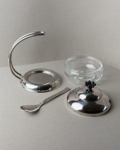 Vintage Lid Box in Stainless Steel and Glass by WMF, 1980s